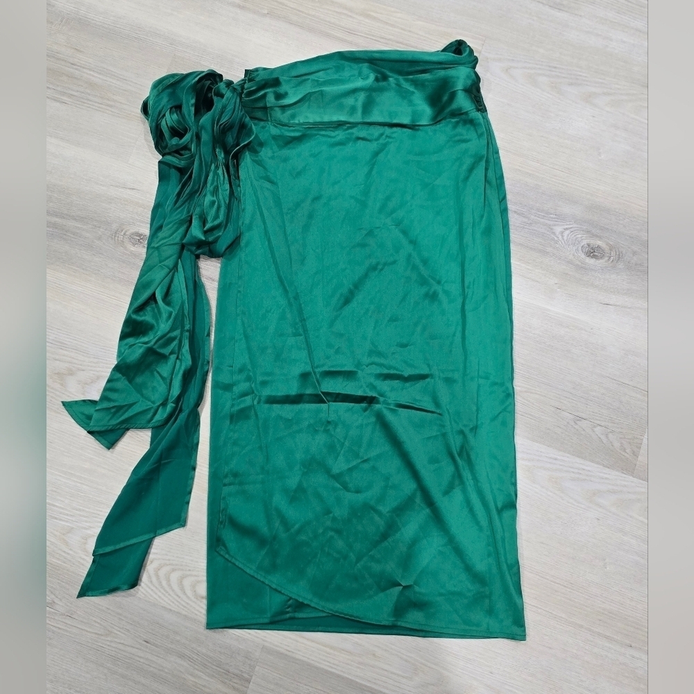The Drop Women's Ultramarine Green Sarong Wrap Skirt by @sruthijayadevan Size M - Picture 3 of 6